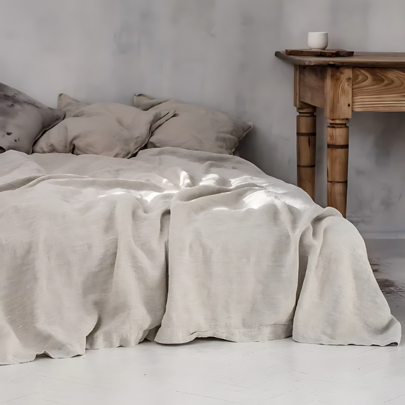 Classic Linen Bed Sheet – Breathable, Moisture-Wicking, Hypoallergenic Bedding