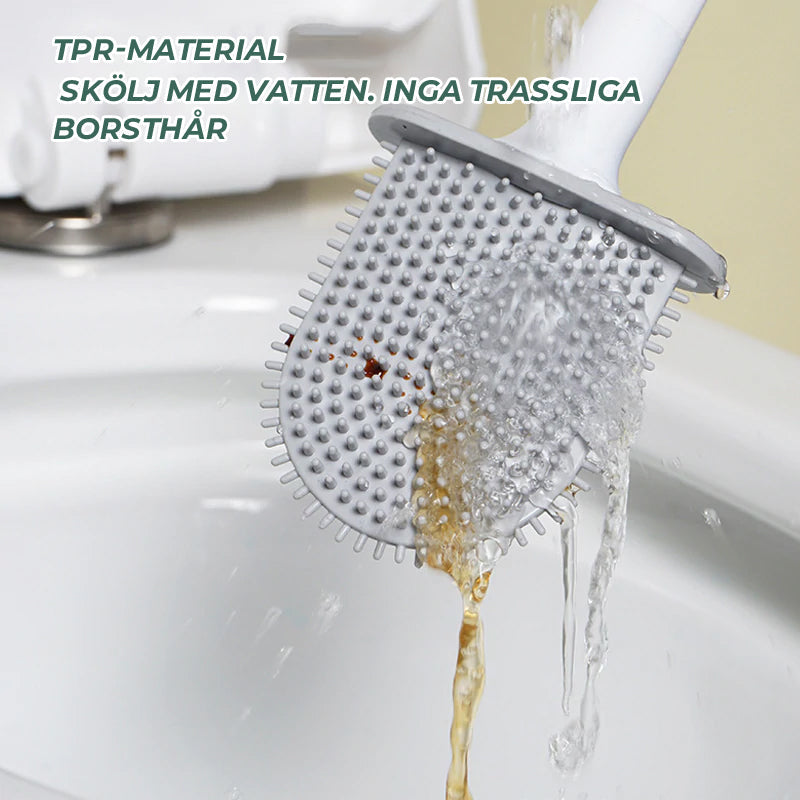 Wall-Mounted Toilet Brush with Odor Control and Aerated Holder