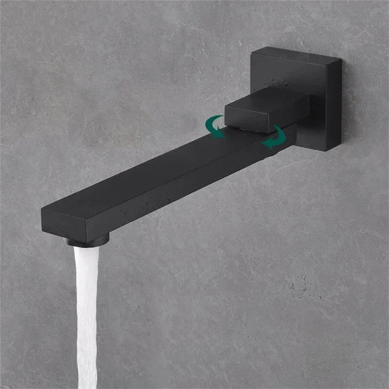 Wall-Mounted Foldable Stainless Steel Faucet – Modern Bathroom, Bathtub & Shower Tap