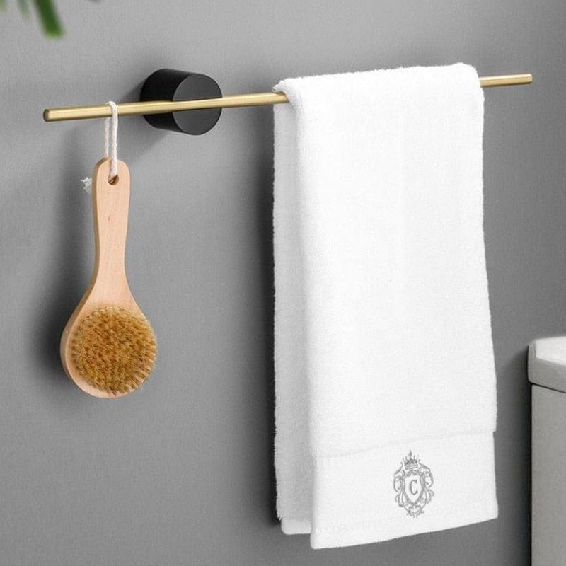 Aleo Wall-Mounted Aluminum Towel Holder Rack for Bathroom and Bedroom