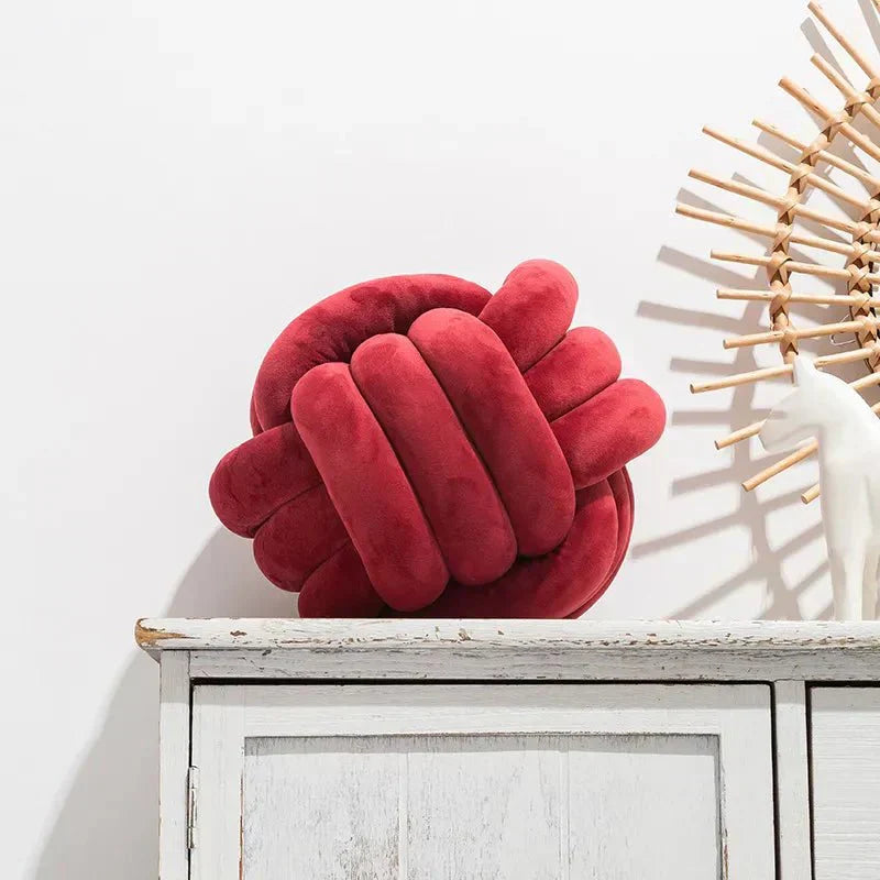 Decorative Knotted Suede-Look Soft Knot Cushion Pillow