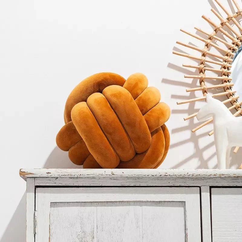 Decorative Knotted Suede-Look Soft Knot Cushion Pillow