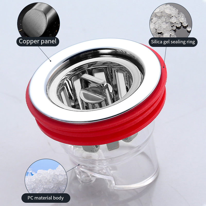 Odorless Floor Drain with Anti-Clogging, Insect and Odor Prevention for Bathroom and Kitchen