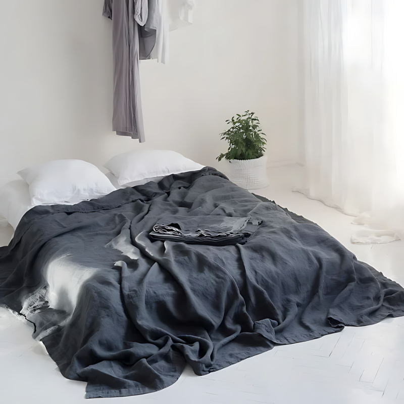 Classic Linen Bed Sheet – Breathable, Moisture-Wicking, Hypoallergenic Bedding