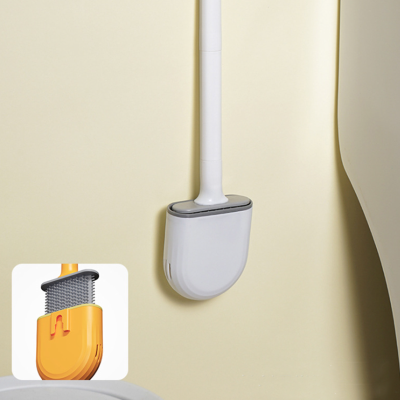 Wall-Mounted Toilet Brush with Odor Control and Aerated Holder
