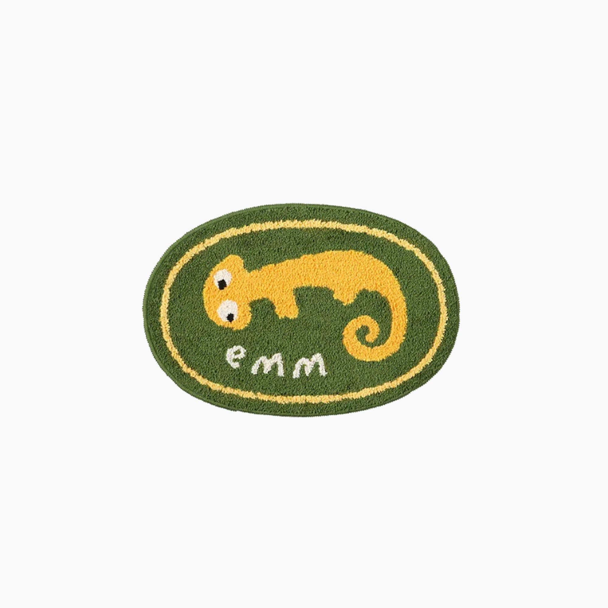 Handmade Cute Animal Bath Mat with Non-Slip Backing, Plush Polyester Rug for Bathroom