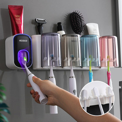 Gap-Free Drill-Free Toothbrush Holder with Suction Mount