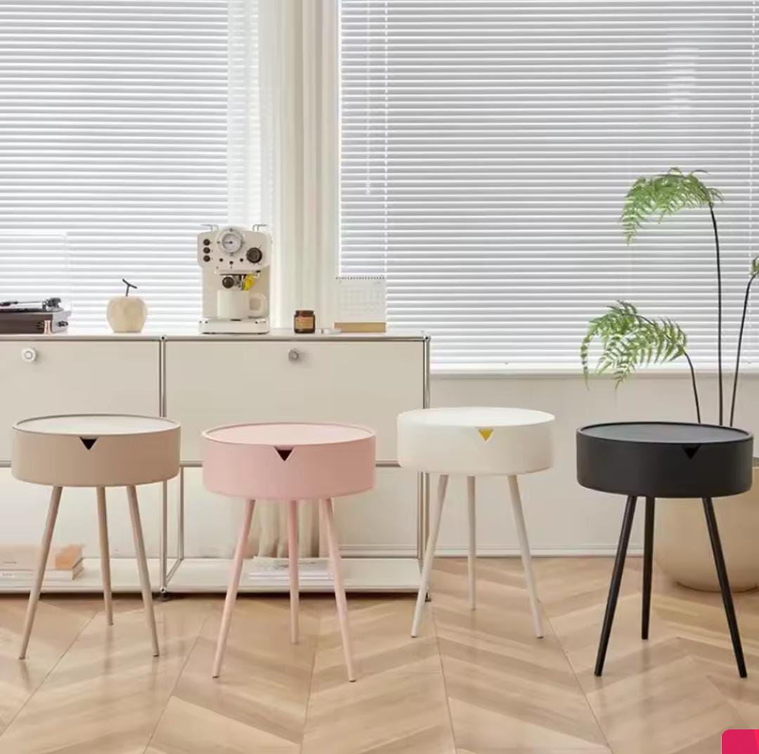 Modern Bedroom Side Table with Integrated Storage 40x50cm