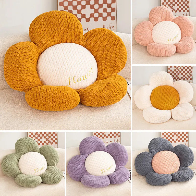 Daisy Cushion Soft Decorative Floor and Couch Pillow Polyester