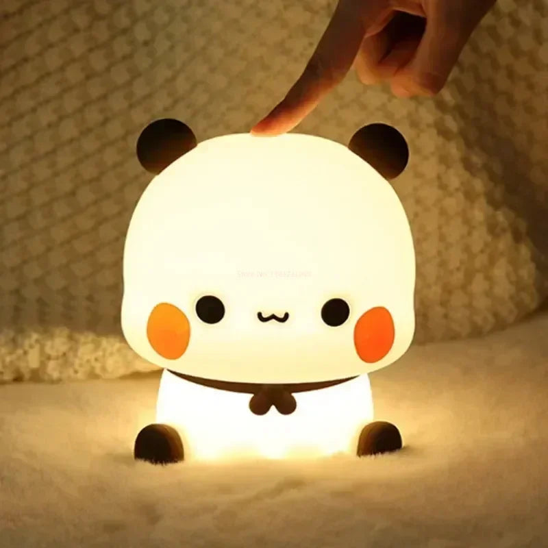 LED Night Light Bear Panda Bubu & Dudu Cartoon Animal Lamp Decorative Bedroom Living Room Toy Gift