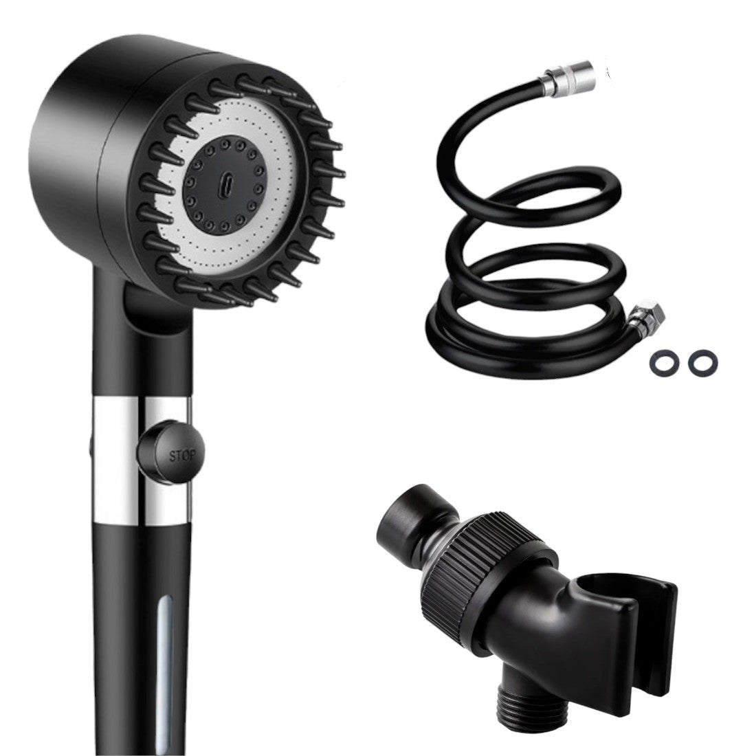 AquaRelief High-Pressure Massage Shower Head for Soothing Water Therapy