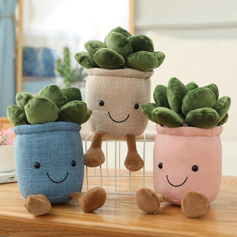Plush Potted Succulent Toys for Home Decor and Gifts