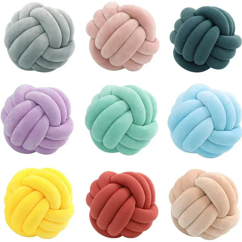 Decorative Knotted Suede-Look Soft Knot Cushion Pillow