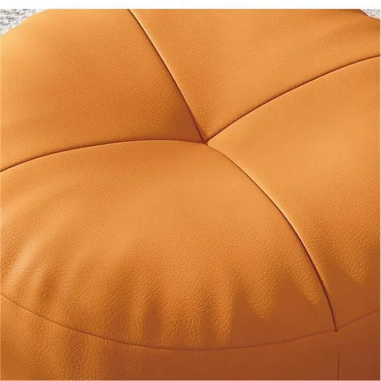 Japanese Nappa Leather Round Tatami Foot Cushion – Soft Seat Cushion