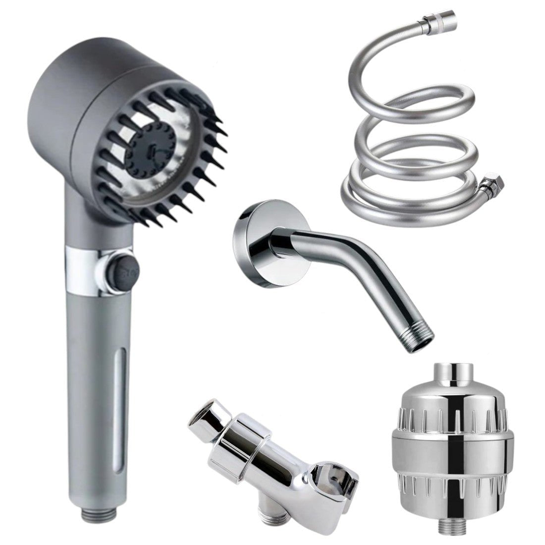 AquaRelief High-Pressure Massage Shower Head for Soothing Water Therapy